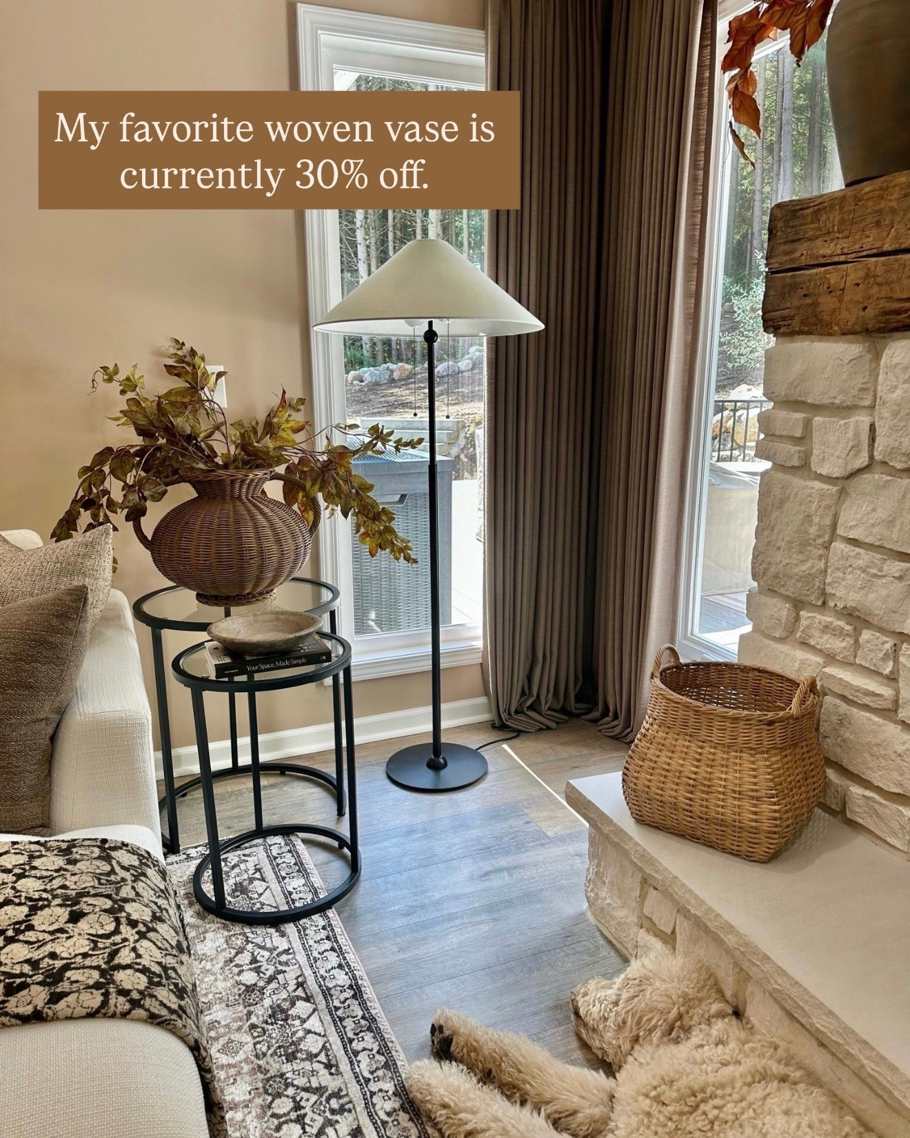 My Favorite Woven Vase Is 30% Off 🍂

One of my favorite pieces for adding warmth and texture to a space is currently 30% off! This woven vase is such a beautiful statement piece and looks even better filled with oversized fall branches. I love how effortlessly it brings that cozy, collected fall feeling into the room.

It’s one of those pieces you can style all year long—just swap out the stems with the seasons. If you’ve had your eye on it, now is definitely a good time to grab it while it’s on sale!

#LTKHome #LTKSaleAlert #LTKFinds #FallDecor #FallHome #FallDecorating #CozyHome #CozyFallDecor #WovenVase #HomeDecorFinds #SeasonalDecor #NeutralHome #OrganicModern #FallHomeDecor #HomeStyling #DecorInspo

#LTKSeasonal #LTKSaleAlert #LTKHome