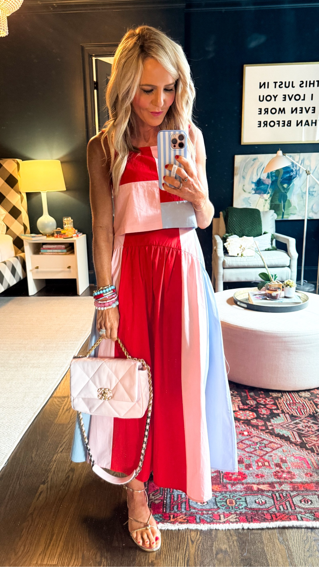 pastel perfection with a pop of red! wearing XS in my set • 

#LTKootd #LTKOver40 #LTKgrwm