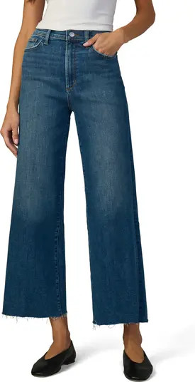 The Mia Raw Hem High Waist Ankle Wide Leg Jeans | Nordstrom