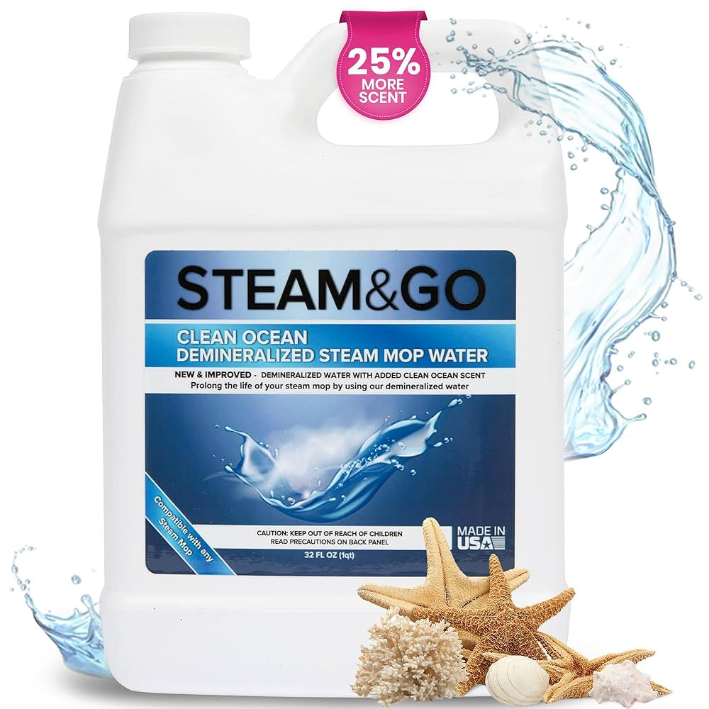 Steam & Go Demineralized Water - Multisurface Cleaner, PVC-Free Ready-to-Use for Mops & Floor Ste... | Amazon (US)