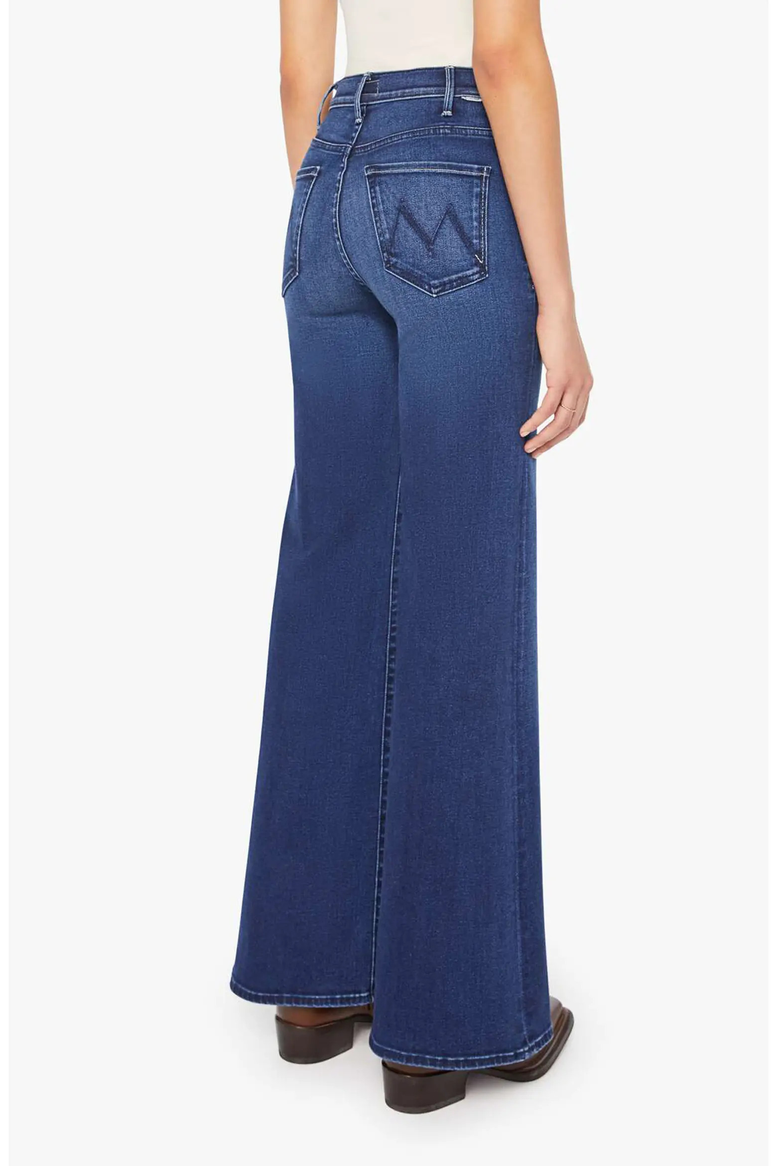 MOTHER The Hustler Roller Sneak High Waist Wide Leg Jeans (Women) | Nordstrom | Nordstrom