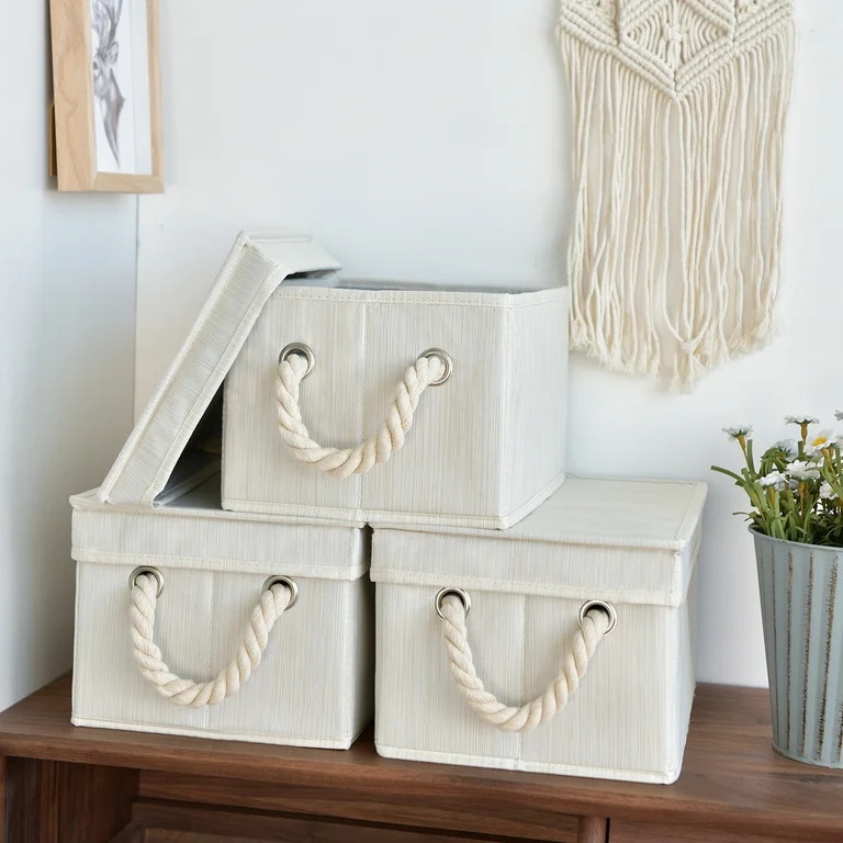 StorageWorks Fabric Storage Bins with Handles, Collapsible Storage Boxes for Closet, Decorative B... | Walmart (US)