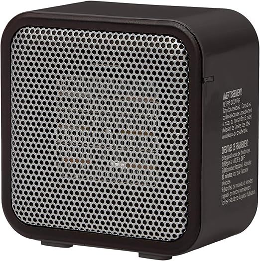 Amazon Basics 500-Watt Ceramic Small Space Personal Mini Heater - Black | Amazon (US)