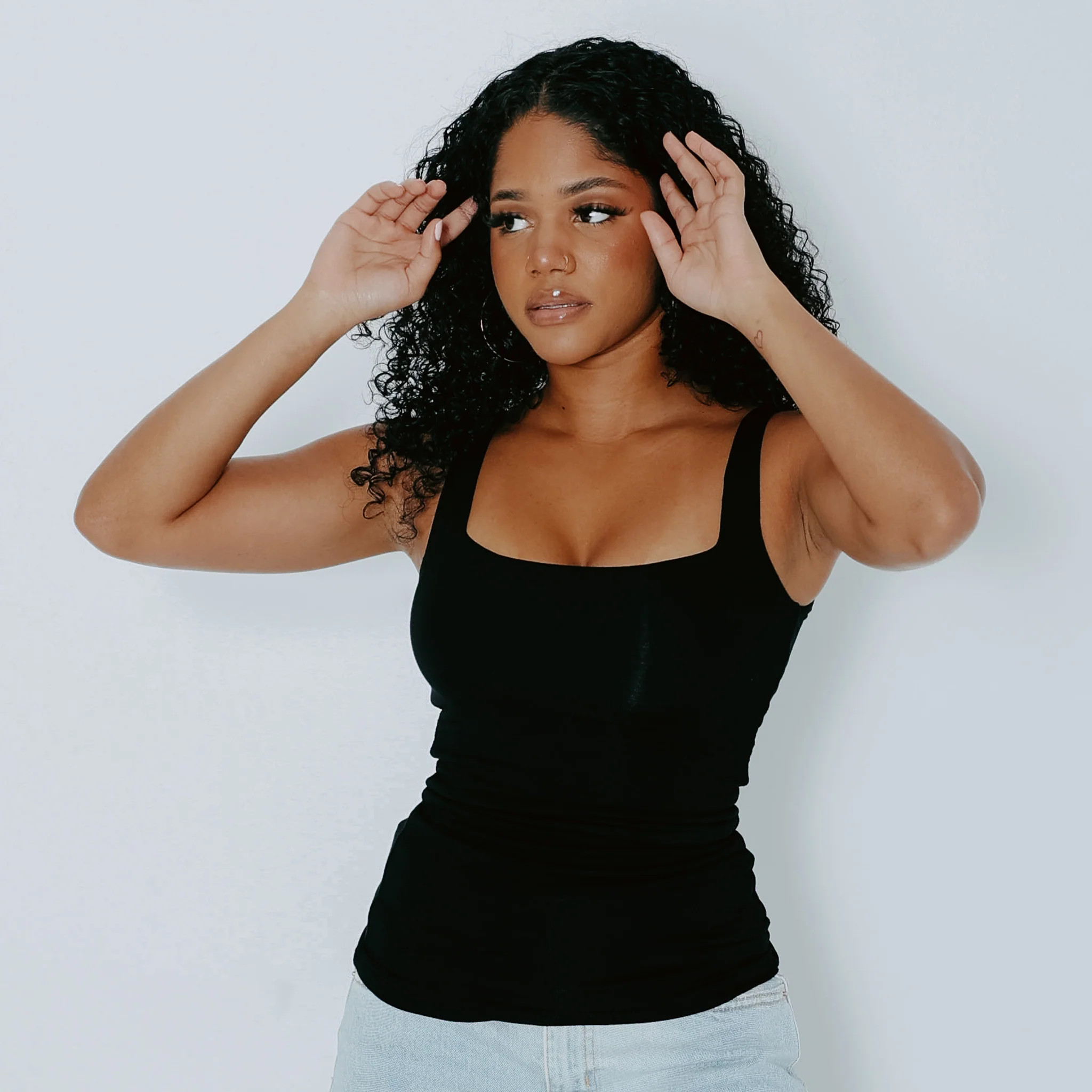 Square Neck Brami Tank (Full Length) | Klassy