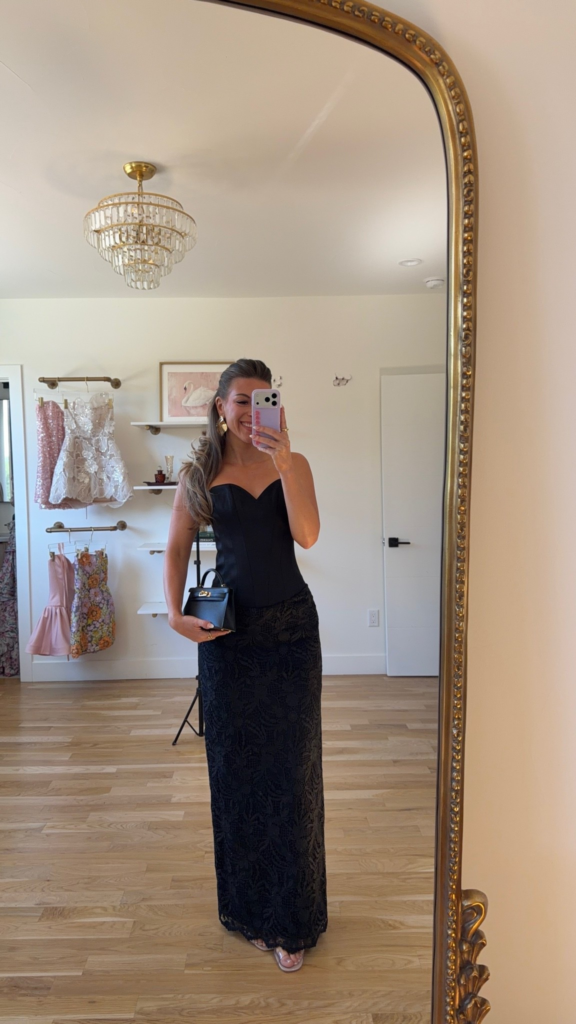 black strapless corset-bodice gown with a sweetheart neckline and a floral lace floor-length skirt fall wedding guest dress for every girl 💍

I’m 5’4” & wearing my usual smalls/2

fall wedding guest dresses, wedding guest dresses, cocktail dresses, semi-formal dresses, black tie wedding guest dresses, destination wedding guest dresses, garden party dresses, wedding guest outfit ideas, fall dresses, autumn dress

#LTKootd #LTKWedding #LTKgrwm