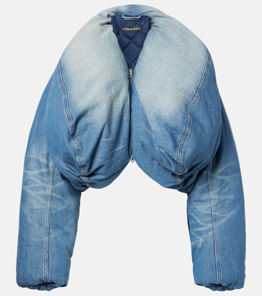 Cropped denim puffer jacket | Mytheresa (UK)