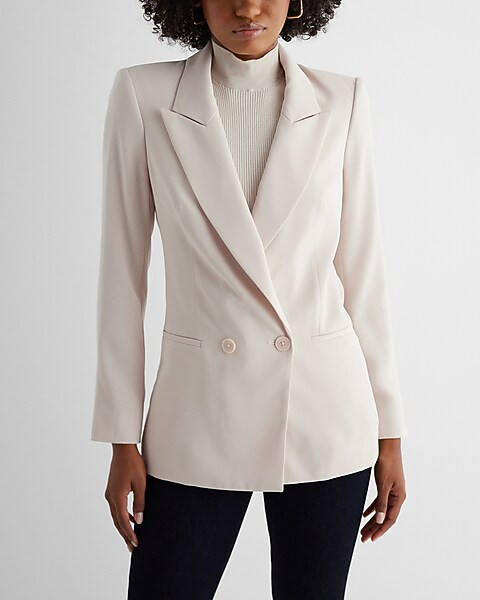 Double Breasted 27" Blazer | Express