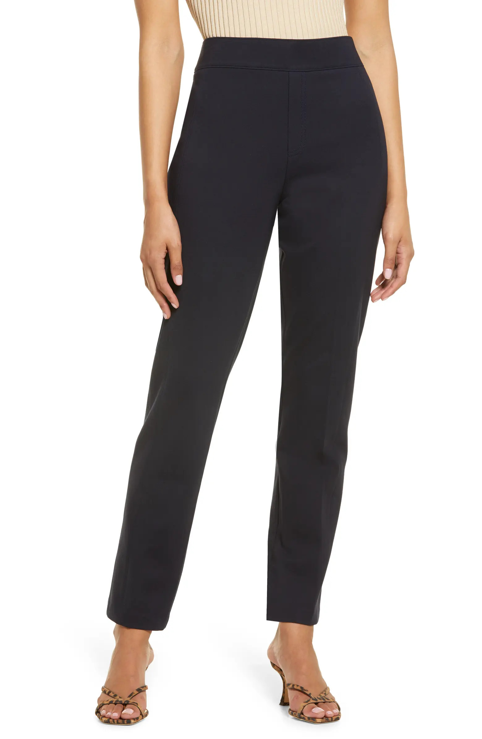 High Waist Straight Leg Ponte Pants | Nordstrom