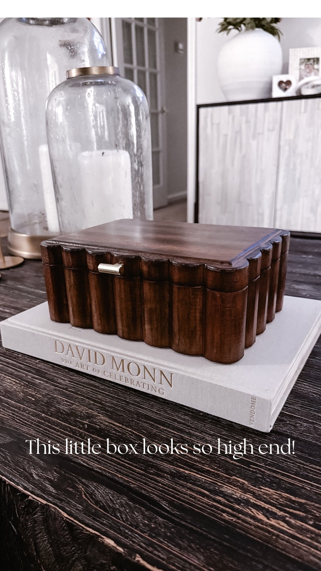 This little box looks SO high end 🤍 Rich wood tone, sculptural details, and the perfect size for coffee table or console styling. You’d never guess this one is from Walmart!

Amie Pagan, Walmart, coffee table styling, luxe for less, wooden box, coffee table decor

#LTKHome #LTKFindsUnder50