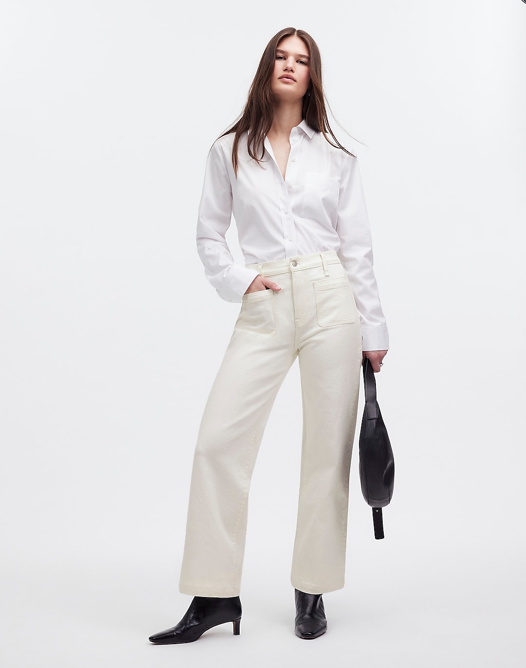 The Emmett Wide-Leg Jean in Tile White: Patch Pocket Edition | Madewell