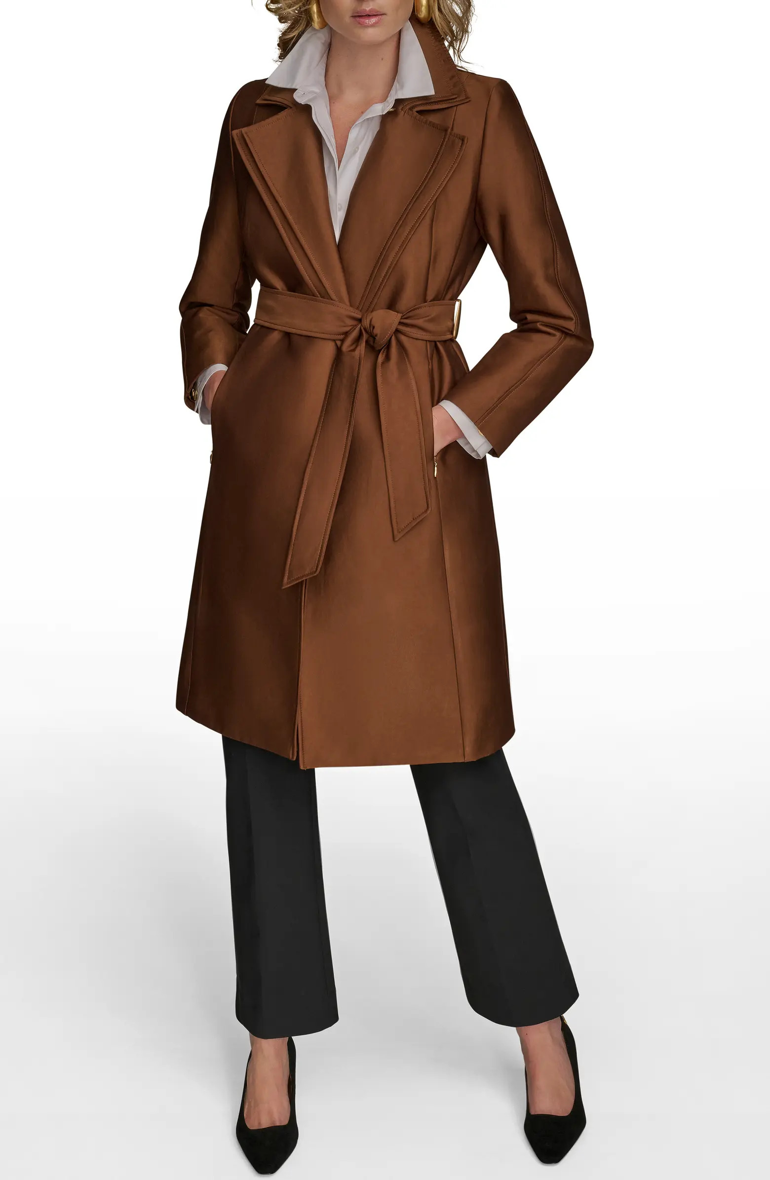 Double Collar Cotton Blend Trench Coat | Nordstrom