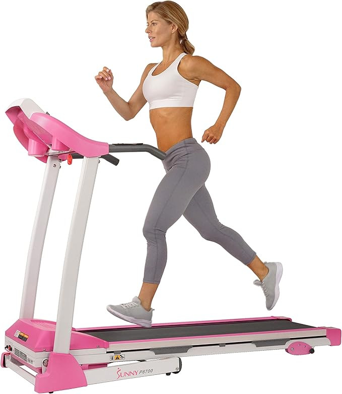 Sunny Health & Fitness P8700 Pink Treadmill, 62 L x 27 W x 50 H | Amazon (US)