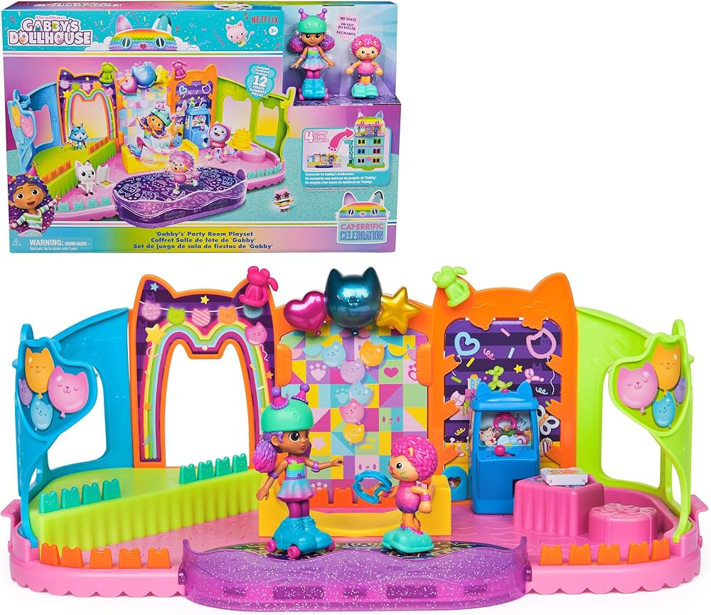 Gabby's Dollhouse, Party Room Playset with Exclusive Toy Figures, Dollhouse Furniture, Accessorie... | Amazon (US)