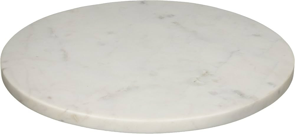 Creative Co-Op Minimalist Round Marble Charcuterie or Cutting Board, White Large | Amazon (US)