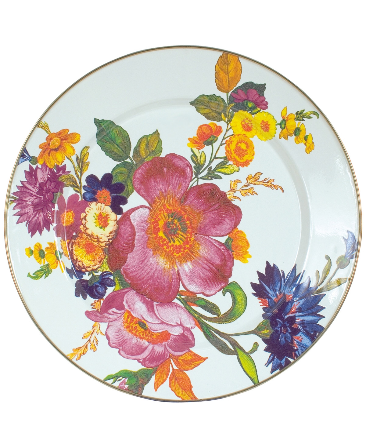 Mackenzie-Childs White Flower Market Charger/Plate | Macy's