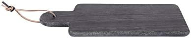 Creative Co-Op Rectangular Black Marble Leather Strap Cutting Board, Gray | Amazon (US)