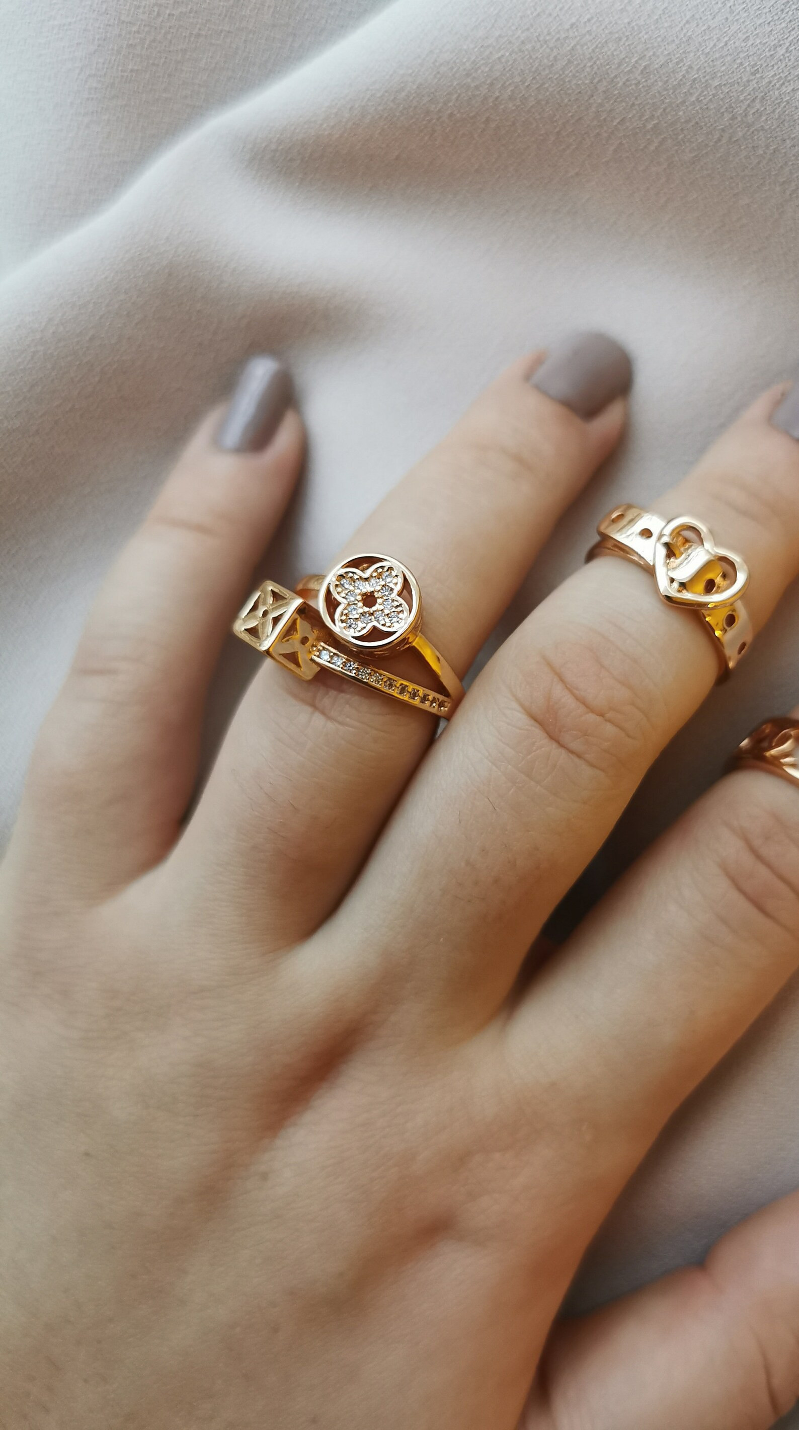 Adjustable Logo Rings Hearts Ring Stackable Gold Rings | Etsy | Etsy (US)