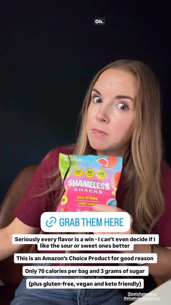 @eatshameless 
#shamelesspartner
Seriously every flavor is a win! Only 70 calories per bag and 3 grams of sugar
(Use the code SUPERSOUR20 for 20% off on Amazon)

#LTKSaleAlert