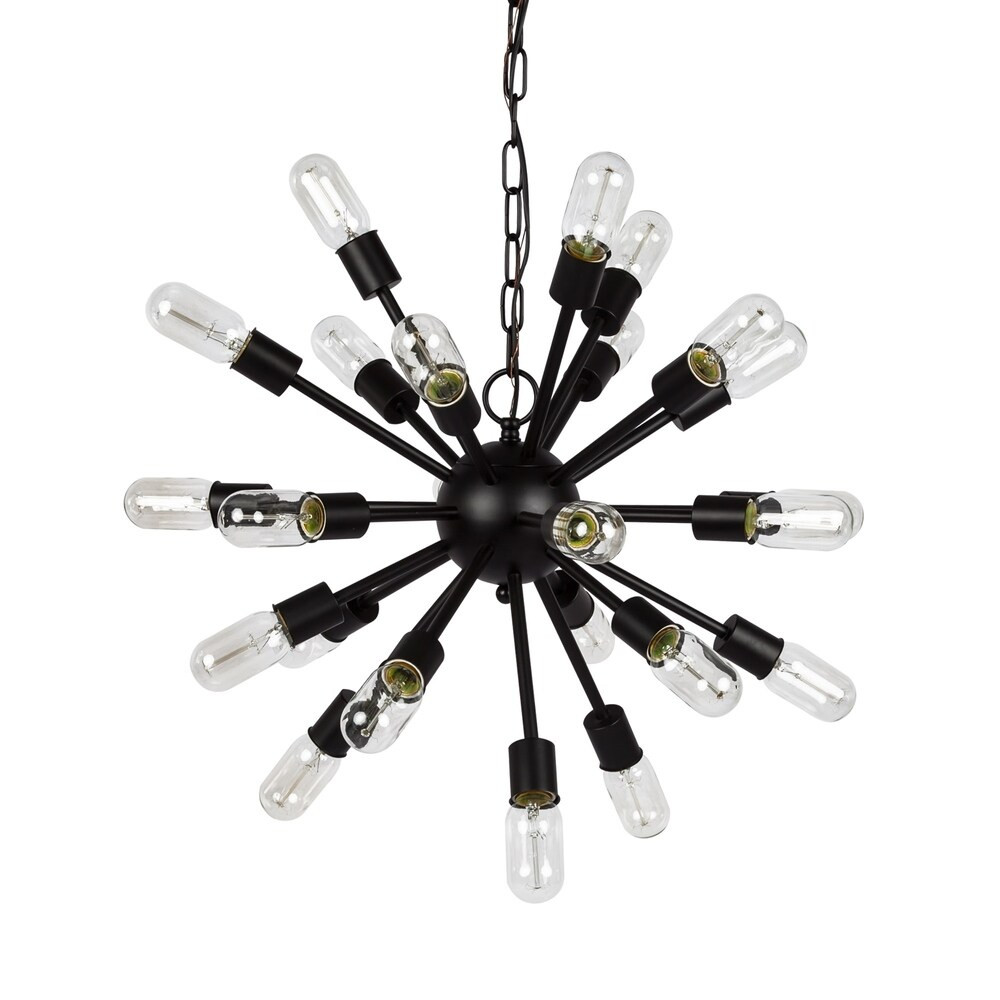 24-Light Sputnik Chandelier--Matte Black | Bed Bath & Beyond