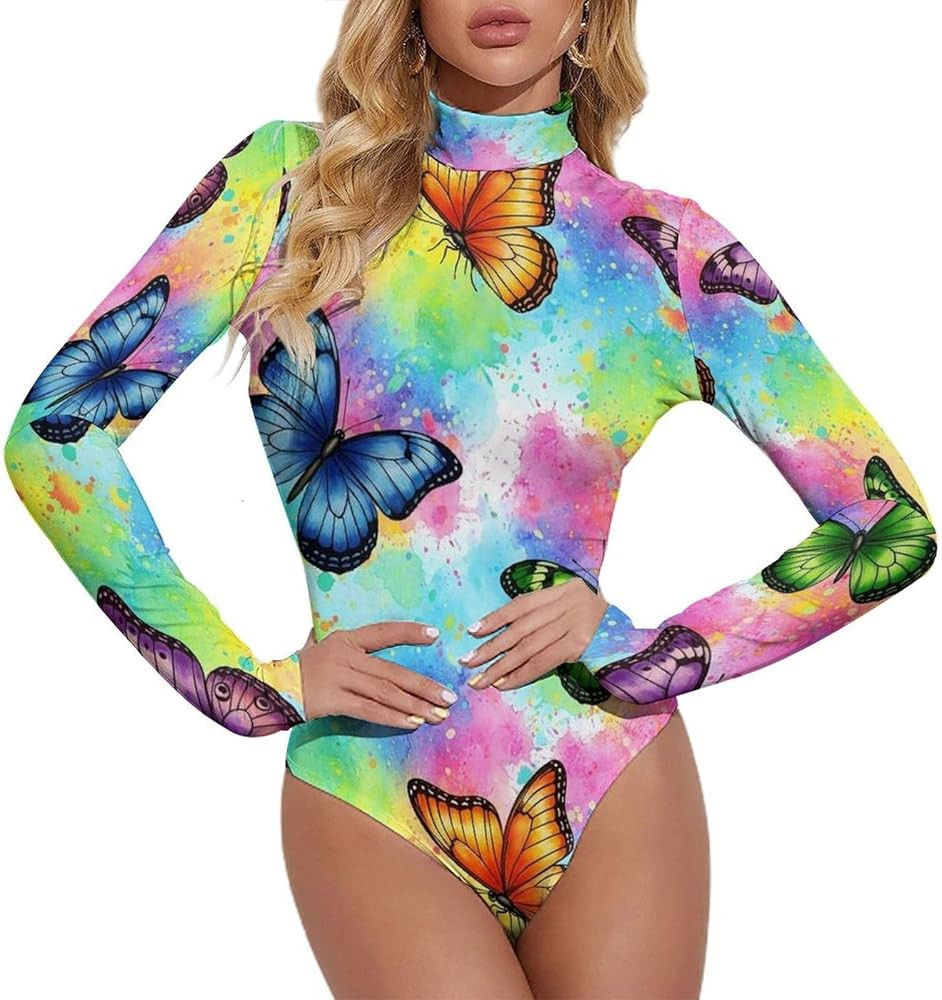 One Piece Swimsuit for All Women High Collar Swimwear Jumpsuit Bodysuits | Amazon (US)