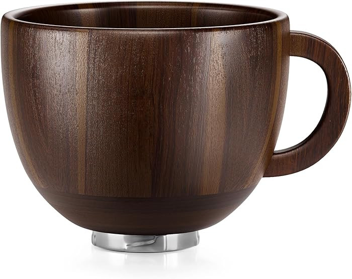 SpaceAid Wooden Bowl with Handle, Kitchen Space Aid Acacia Wood Mixing Bowls Holder for Stand Mix... | Amazon (US)