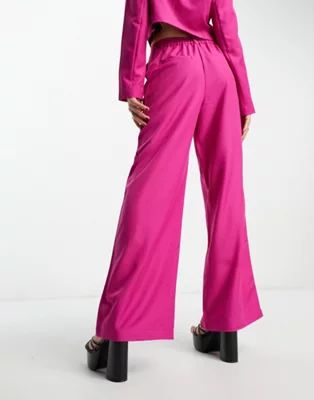 Only wide leg tailored pants in pink - part of a set | ASOS (Global)