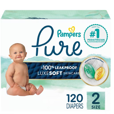 Pampers Pure Protection Diapers Pack - Size 2 - 120ct | Target