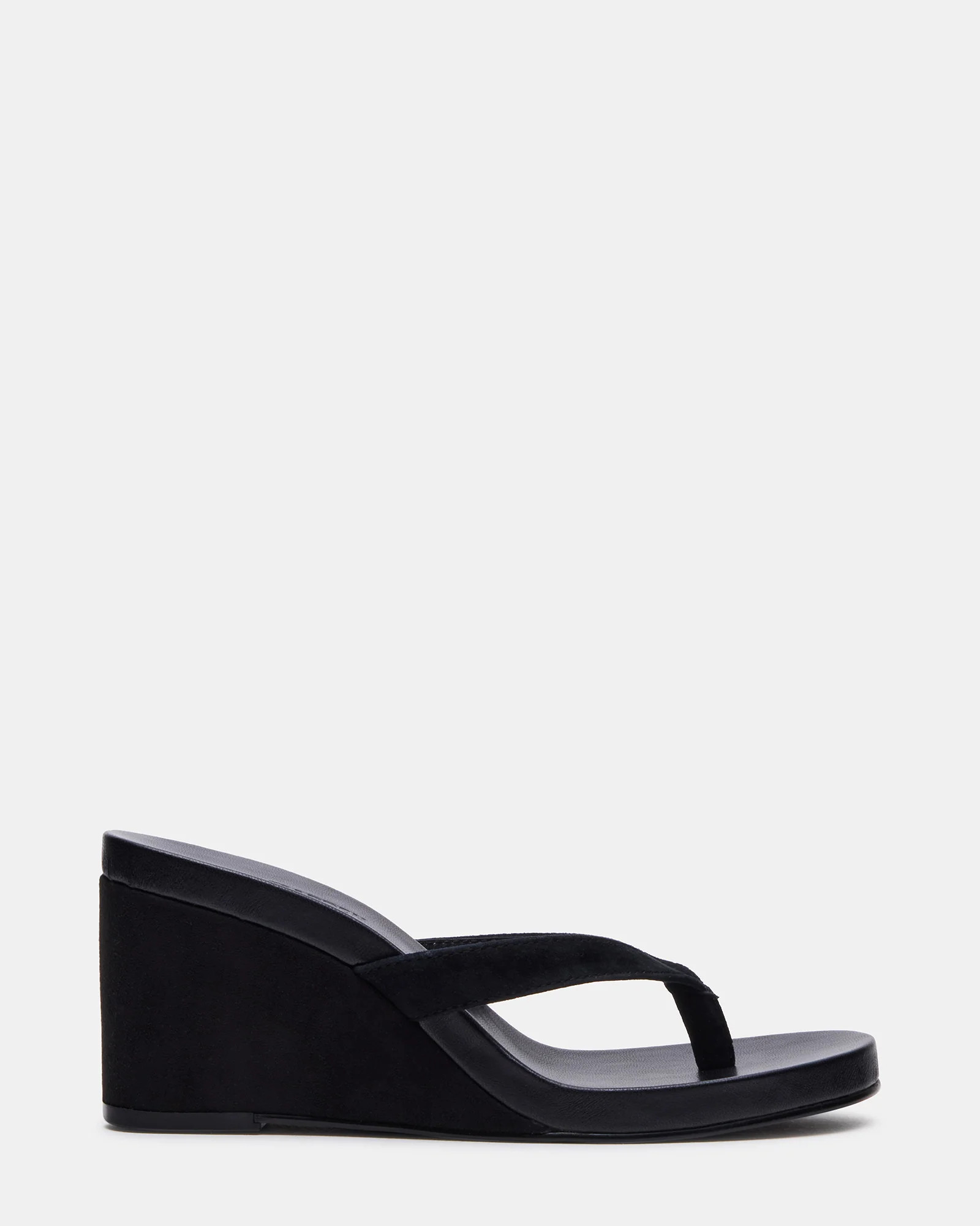 Steve Madden Women's Playing Thong Sandals - Black Suede - Size 7.5 | Steve Madden (US)