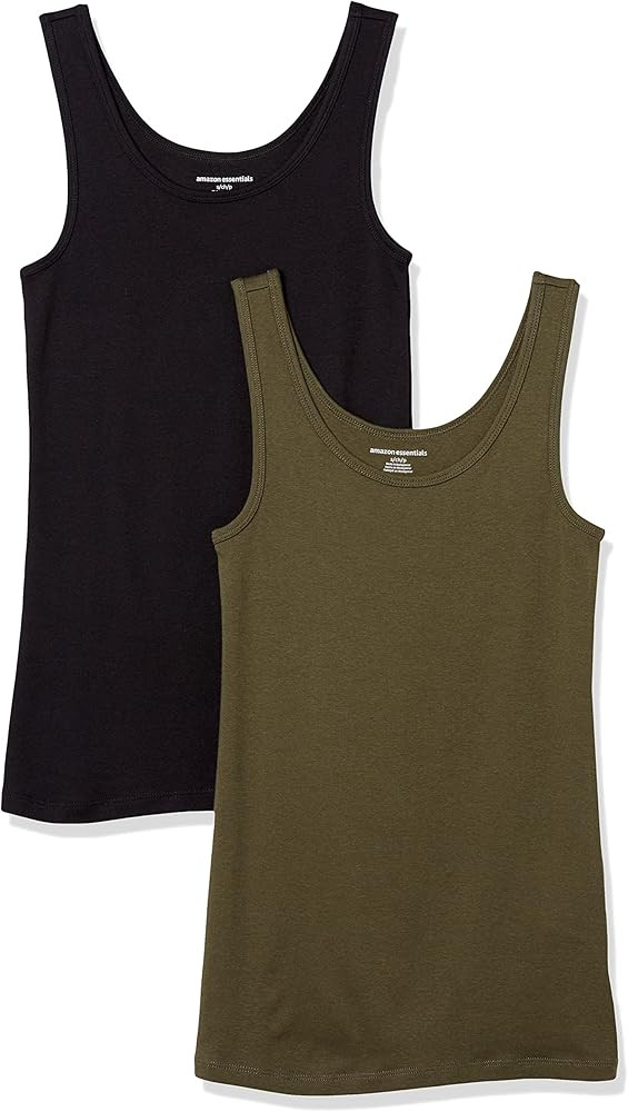 Amazon Essentials Women's Slim-Fit Tank, Pack of 2 | Amazon (US)