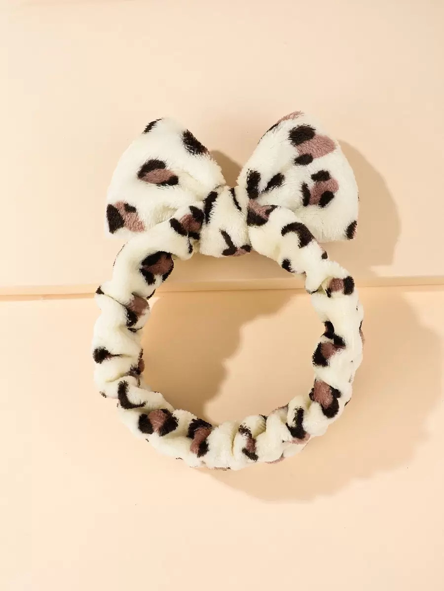 Bow Decor Fuzzy Hair Band Cute For Daily Use For Girls Hairstyles Casual | SHEIN