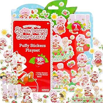 Strawberry Shortcake Puffy Sticker Playset, Cute Puffy Stickers & Double-Sided Play Scene, Sticke... | Amazon (US)