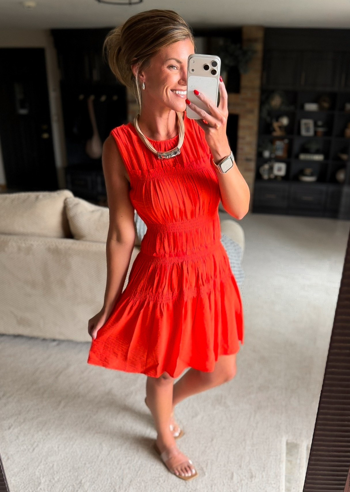 Dress now less than $20. 
Wearing small

#LTKSeasonal #LTKSaleAlert