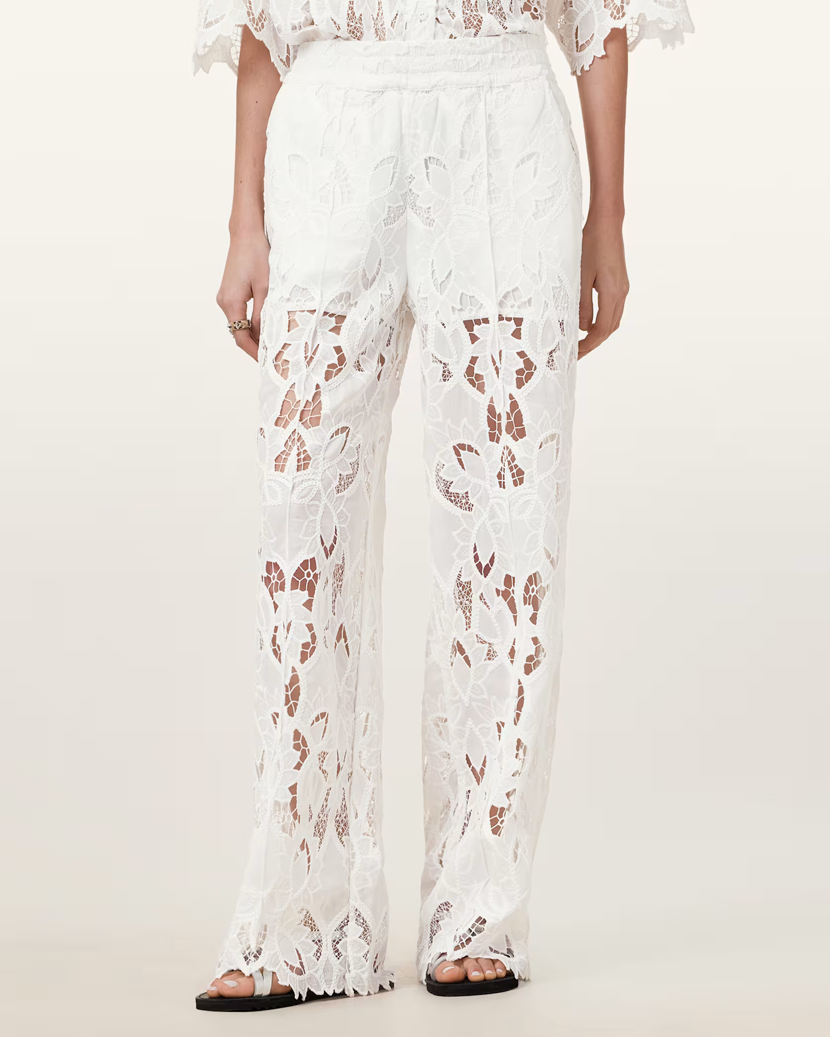 Charli Embroidered Straight Fit Pants | AllSaints US