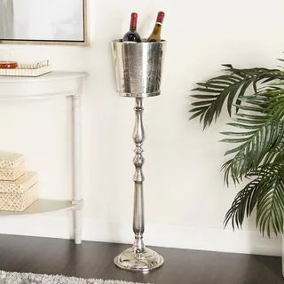 Gold or Silver Aluminum Tall Floor Champagne 2 Bottle Ice Bucket | Bed Bath & Beyond