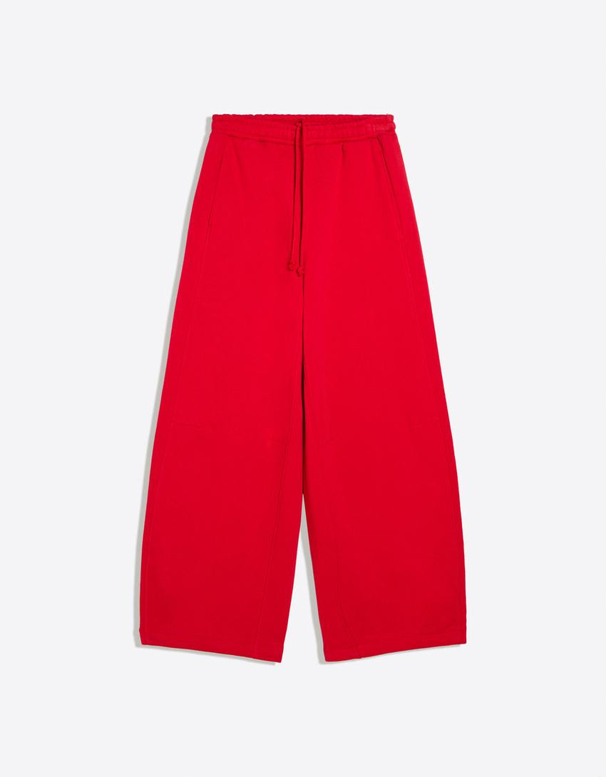 Plush parachute trousers | Bershka UK