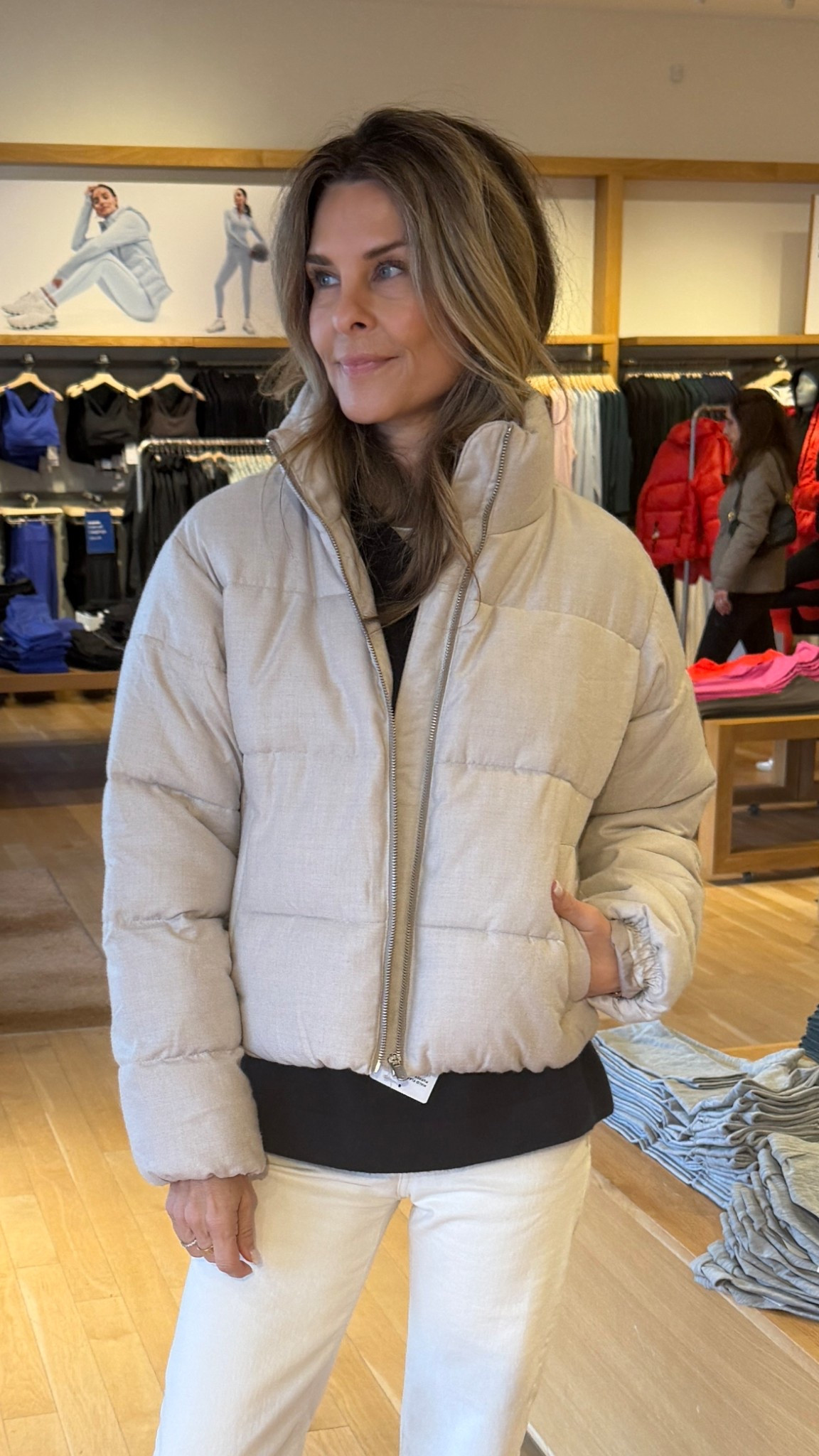 Athleta 30% off site-wide! 
Long puffer 50% off
Wearing XS in short flannel puffer  

#LTKSaleAlert #LTKOver40 #LTKActive