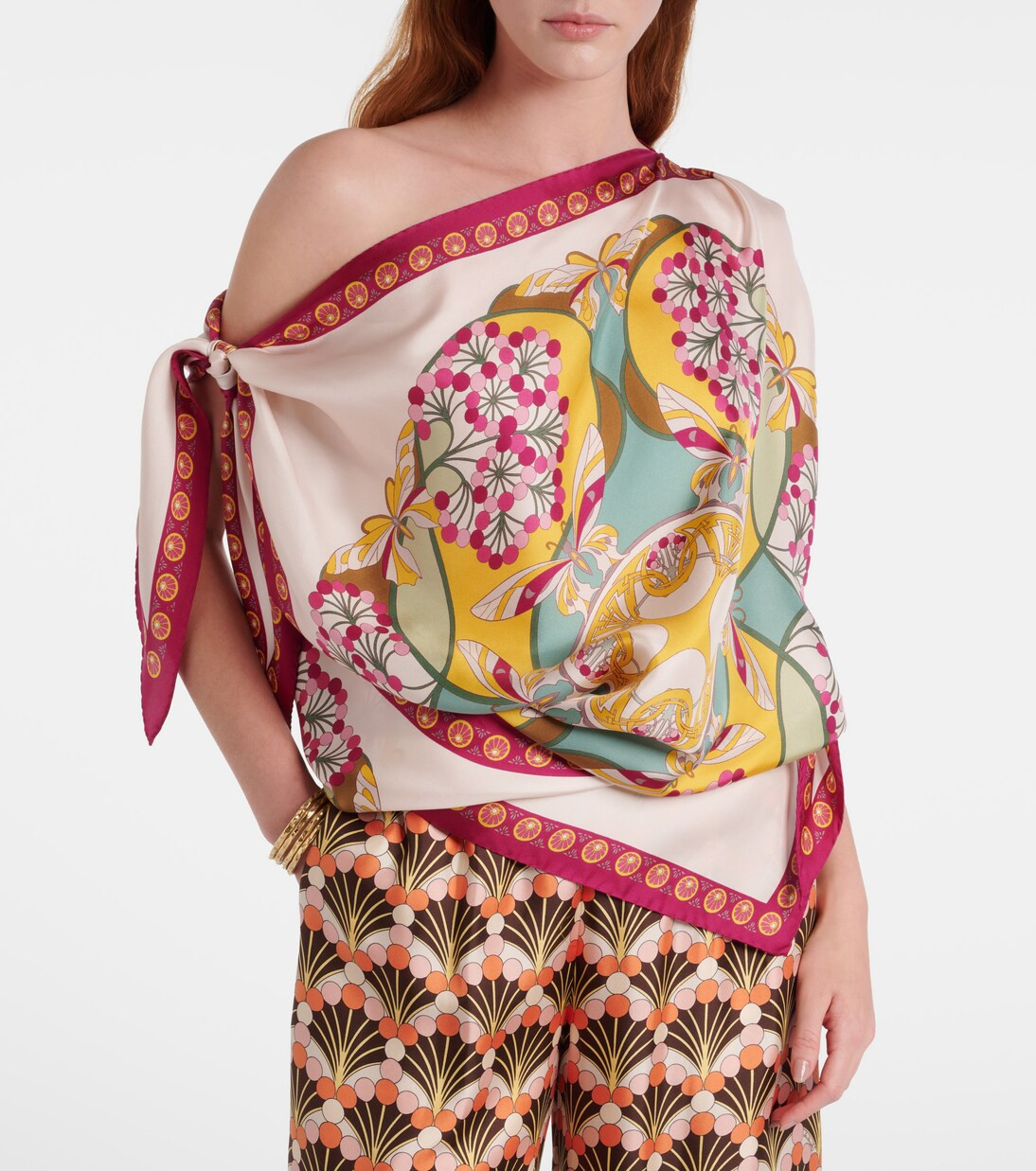 Florette Placée asymmetric silk twill top | Mytheresa (US/CA)