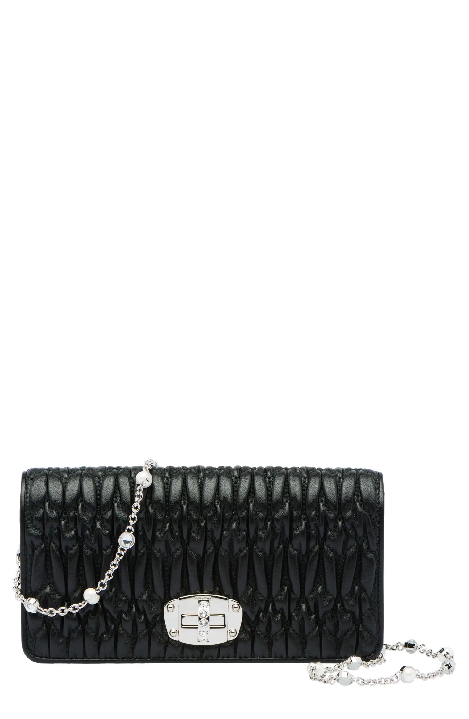 Matelassé Leather Wallet on a Chain | Nordstrom