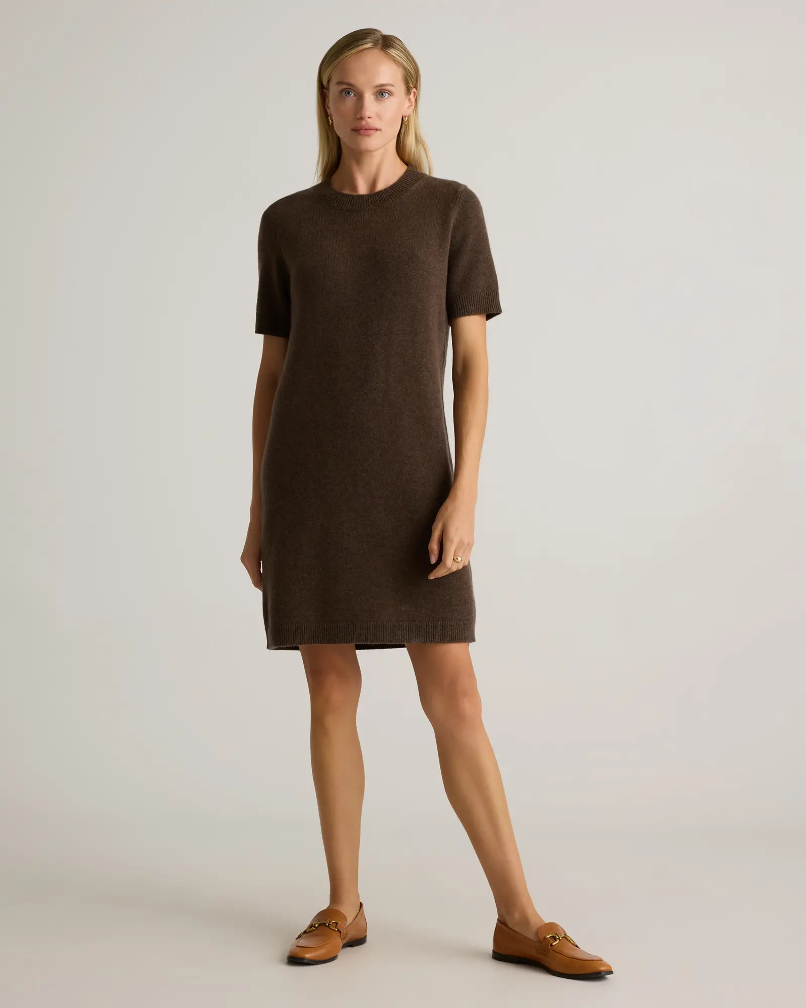 Mongolian Cashmere Short Sleeve Mini Dress | Quince