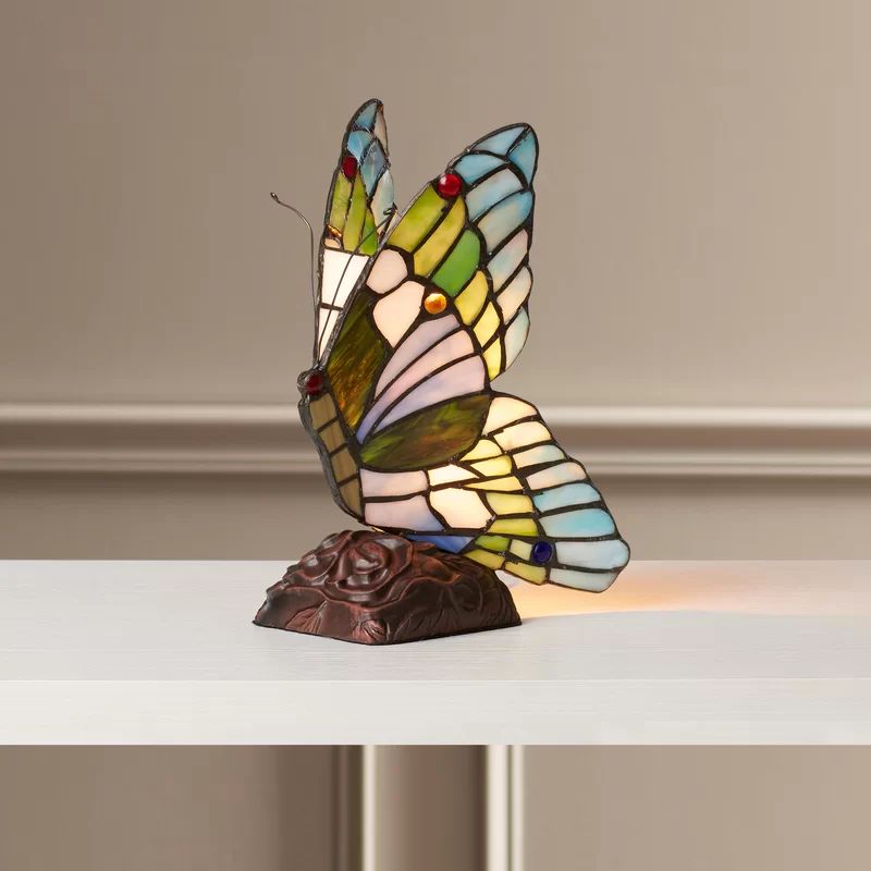 Dority 10" Tabletop Lighted Art Glass | Wayfair North America