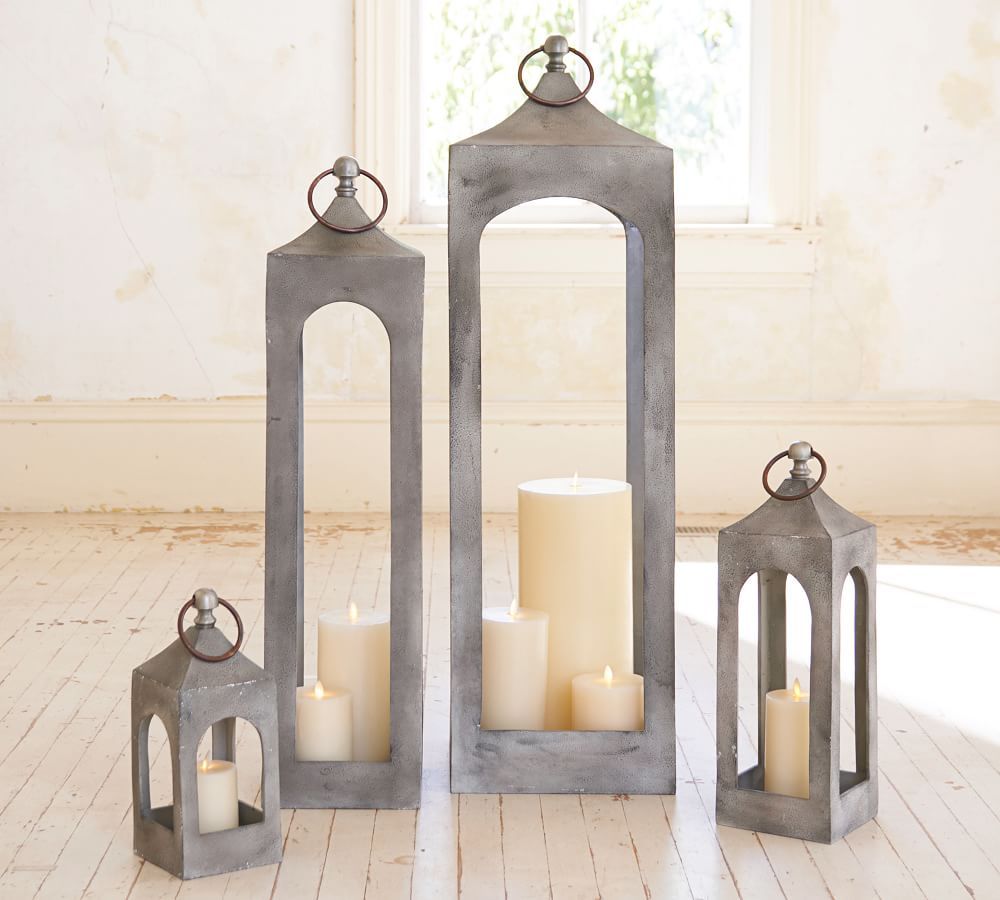 Caleb Handcrafted Metal Indoor/Outdoor Lantern Collection | Pottery Barn (US)