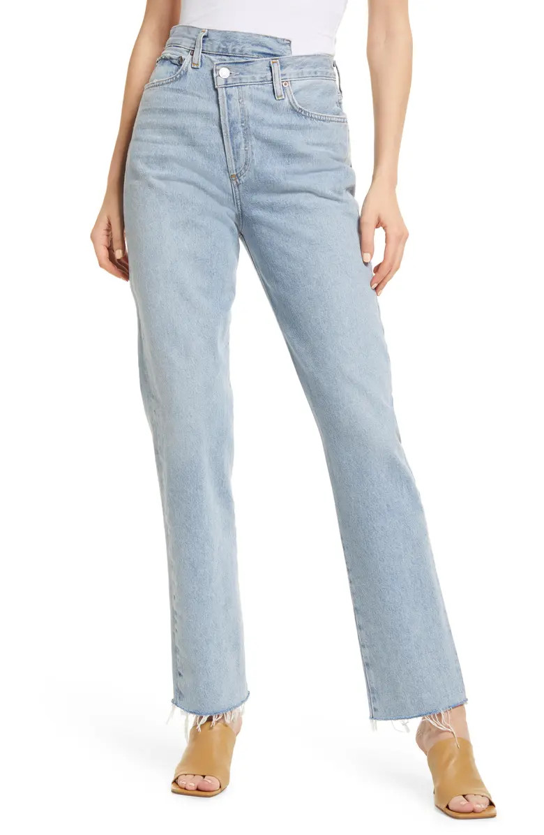Crisscross High Waist Organic Cotton Jeans | Nordstrom