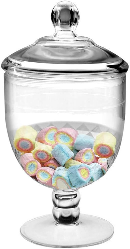 Moflekja Apothecary Jar with Airtight Lid in Premium Acrylic Plastic, Decorative Weddings Candy B... | Amazon (US)