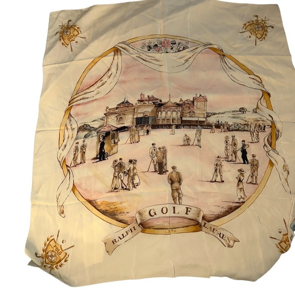 Ralph Lauren POLO Golf STUNNING 100% silk turn of the century print scarf shawl | Poshmark