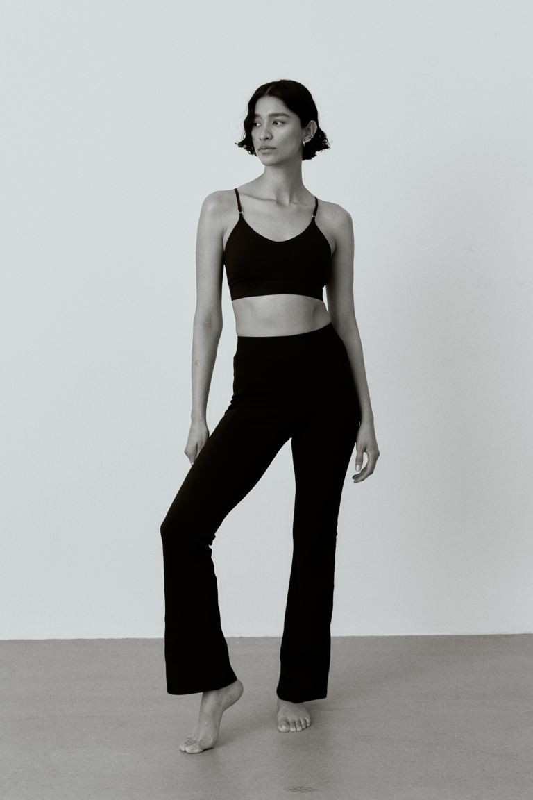 DryMove™ Flared Sports Pants - Black - Ladies | H&M US | H&M (US + CA)