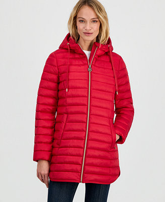 MICHAEL Michael Kors Women's Packable Hooded Puffer Coat - Macy's | Macy's