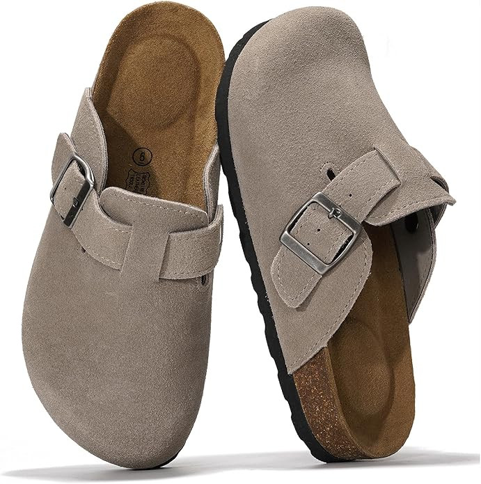 Project Cloud Genuine Leather Footbed Clogs for Women - Memory Foam Arch Support Slippers for Wom... | Amazon (US)