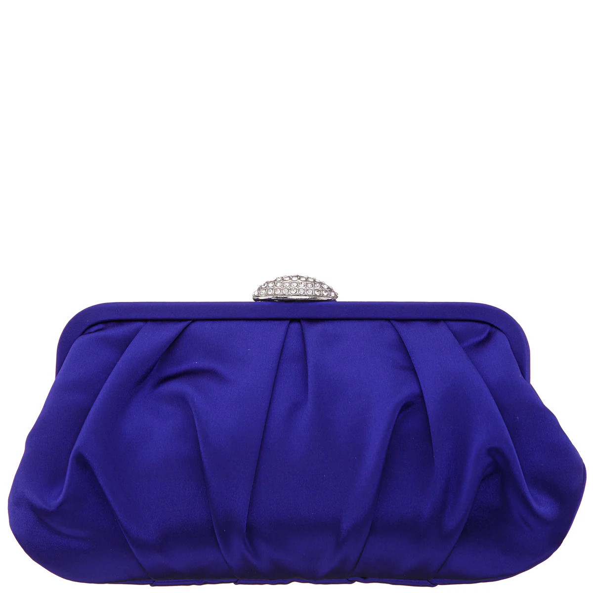 Womens Concord Purple Pleated Frame Clutch With Crystal Clasp | Nina Shoes | Nina Shoes