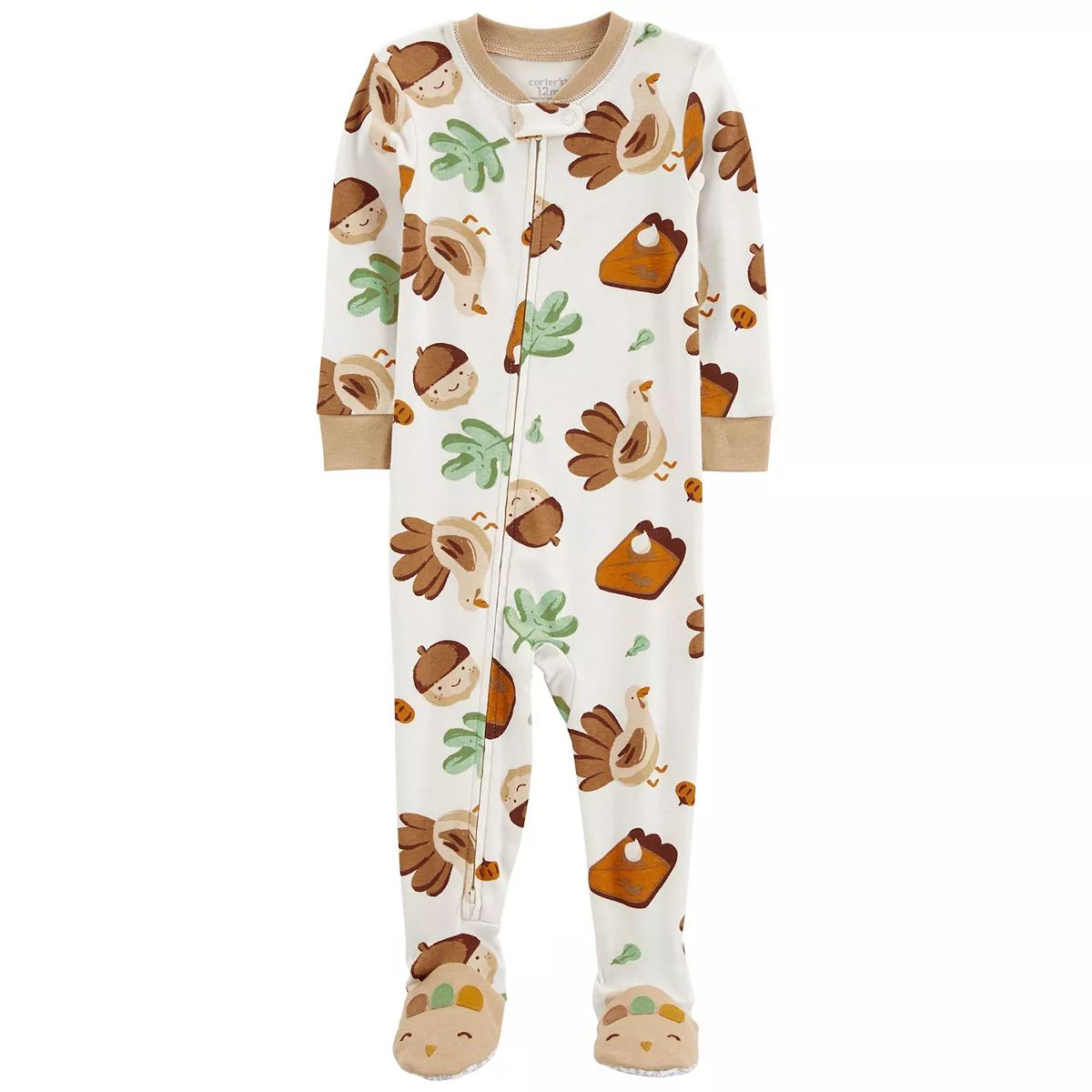 Baby Boy Carter's Thanksgiving Snug Fit Footed Pajamas | Kohl's