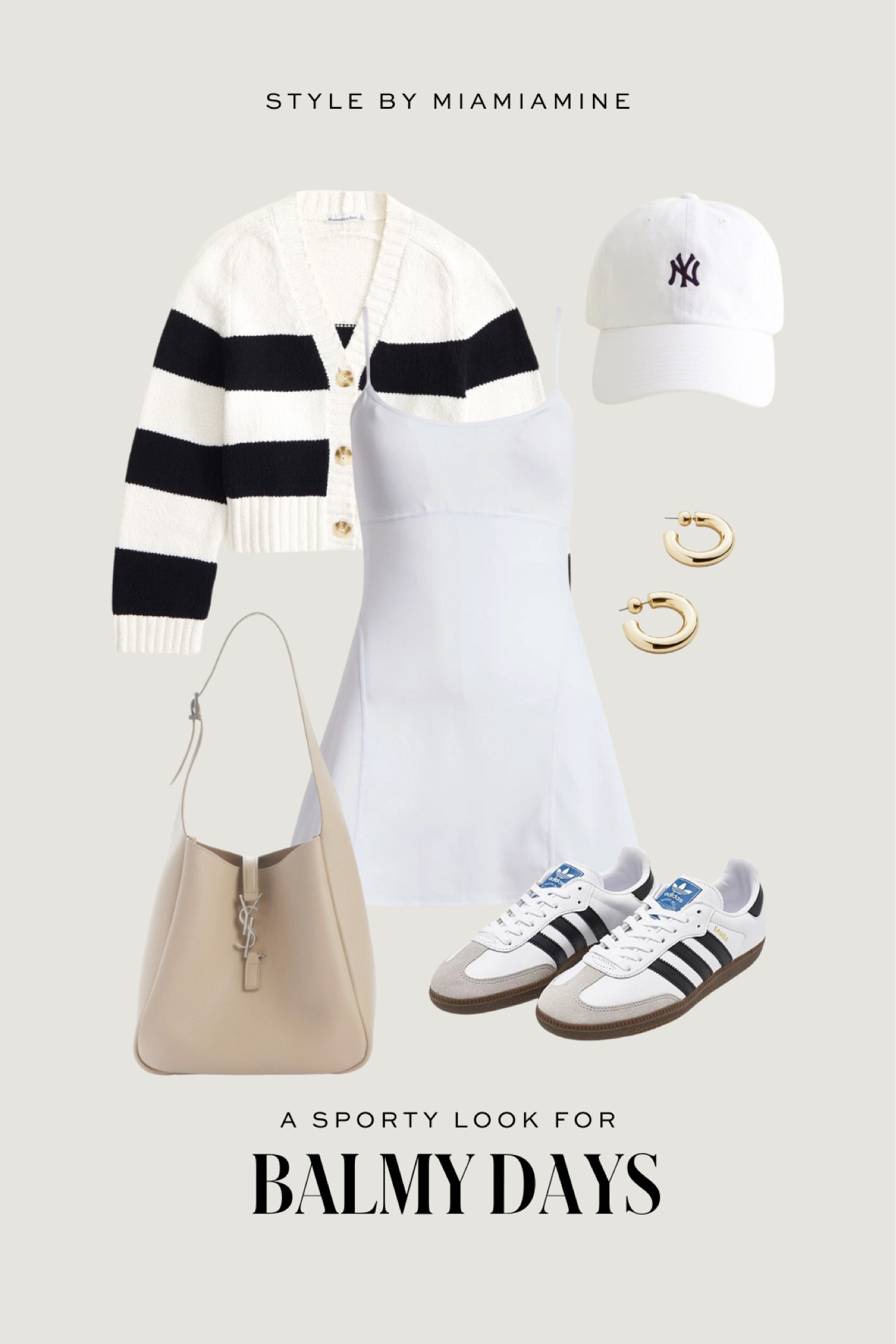 Casual summer outfit
Abercrombie striped cardigan
Nordstrom sporty dress under $50
Adidas samba sneakers
Saint Laurent hobo bag 

#LTKFindsUnder50 #LTKShoeCrush #LTKFindsUnder100